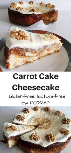 Carrot Cake Cheesecake (FODMAP, gluten-free, lactose-free