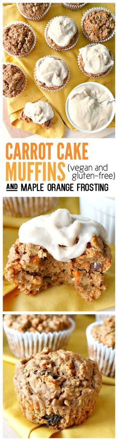 Carrot Cake Muffins with Maple Orange Frosting