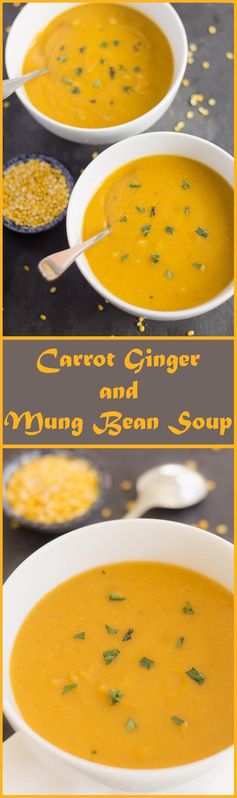 Carrot Ginger and Mung Bean Soup