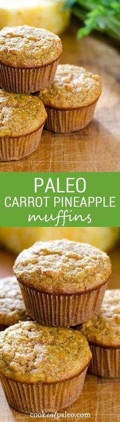 Carrot Pineapple Paleo Muffins