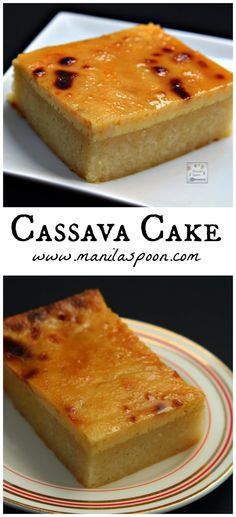 Cassava Cake with Creamy Custard Topping