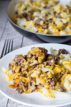 Cauliflower and Ground Beef Hash - Low Carb