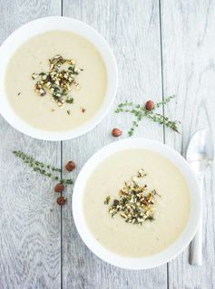 Cauliflower Hazelnut Pear Soup