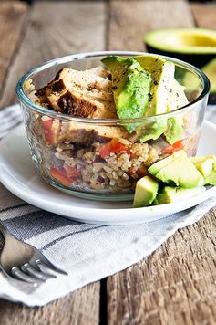 Cauliflower Rice Bowl with Chili Lime Chicken and Avocado - Dine and Dish