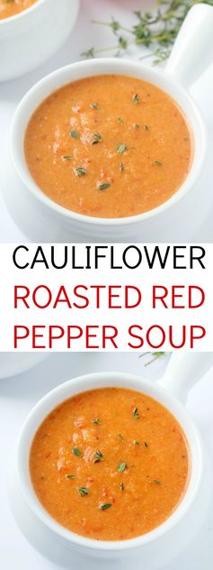 Cauliflower Roasted Red Pepper Soup