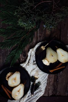 Chai Spiced Poached Pears with Mascarpone