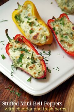 Cheddar and Herb Stuffed Mini Peppers Appetizer