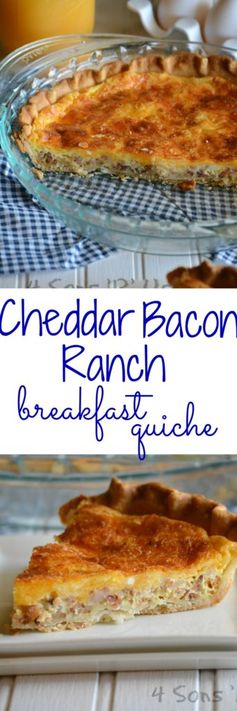 Cheddar Ranch Bacon Quiche