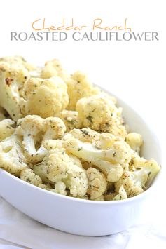 Cheddar Ranch Roasted Cauliflower