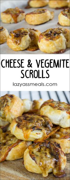 Cheese and vegemite scrolls