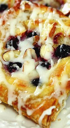 Cheese, Blueberry and Almond Danish