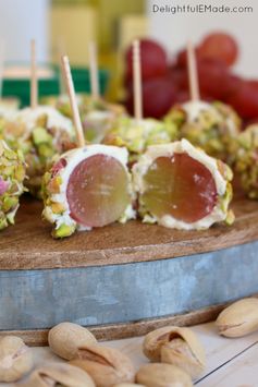 Cheese Grape and Pistachio Truffles