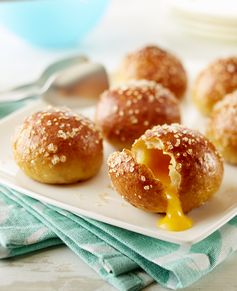 Cheese-Stuffed Pretzel Buns