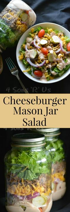 Cheeseburger Mason Jar Salad