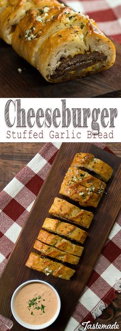 Cheeseburger-Stuffed Garlic Bread