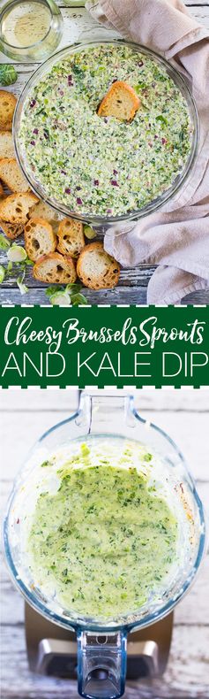 Cheesy Asiago Brussels Sprouts & Kale Dip