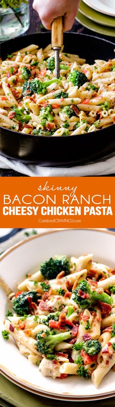 Cheesy Bacon Ranch Chicken Pasta (Skinny!