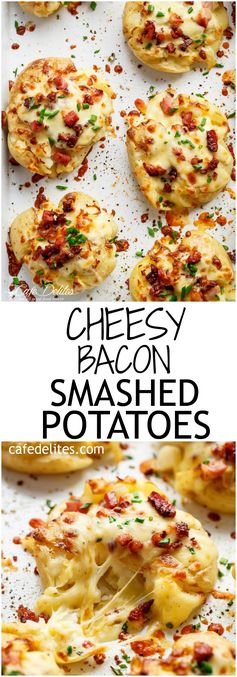 Cheesy Bacon Smashed Potatoes