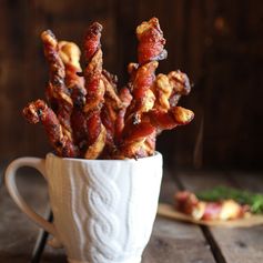 Cheesy Bacon Wrapped Puff Pastry Straws