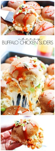 Cheesy Buffalo Chicken Sliders