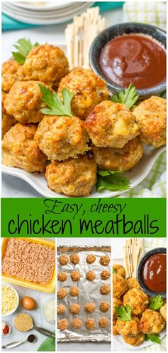 Cheesy chicken meatballs