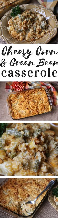 Cheesy Corn and Green Bean Casserole