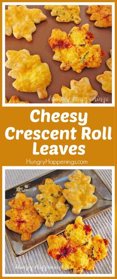 Cheesy Crescent Roll Leaves for your Thanksgiving bread basket