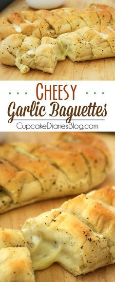 Cheesy Garlic Baguettes