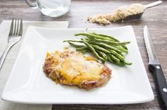 Cheesy Garlic Pork Chops