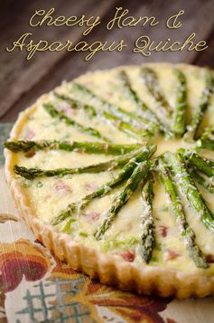 Cheesy Ham & Asparagus Quiche