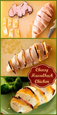 Cheesy Hasselback Chicken