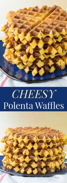 Cheesy Polenta Waffles