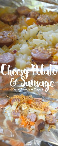 Cheesy Potato & Sausage Foil Packet