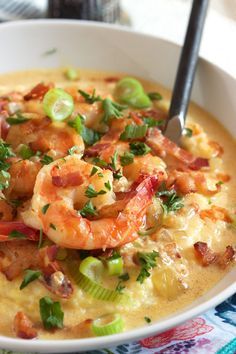 Cheesy Shrimp and Grits