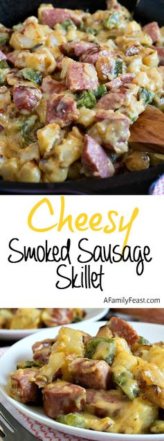 Cheesy Smoked Sausage Skillet