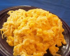 Cheesy Spaghetti Corn Casserole