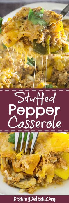 Cheesy Stuffed Pepper Casserole