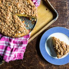 Cherry Almond Crumb Cake