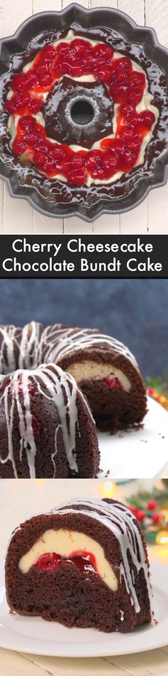 Cherry Cheesecake Chocolate Bundt Cake