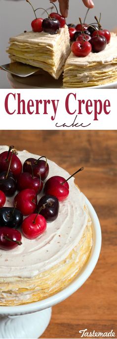 Cherry Crepe Cake