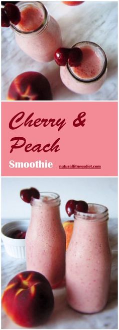 Cherry Peach Yogurt Smoothie