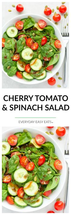 Cherry Tomato & Spinach Salad