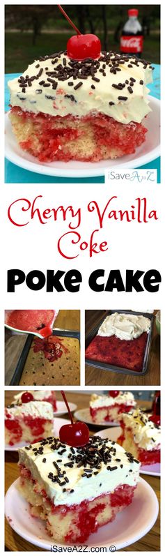 Cherry Vanilla Coke Poke Cake