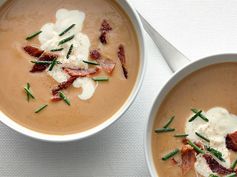 Chestnut Soup with Bacon and Chives