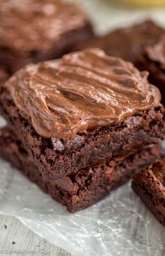 Chewy Brownies with Chocolate Fudge Frosting