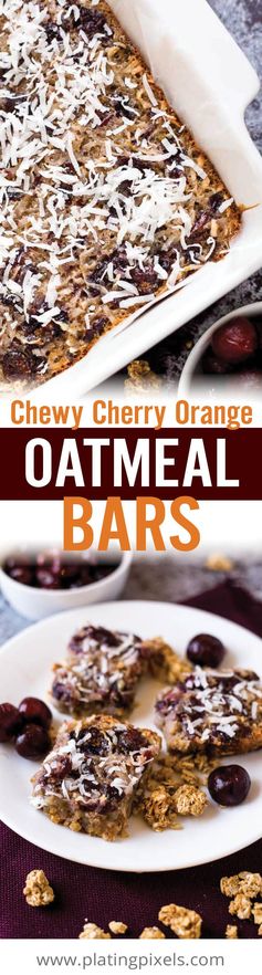 Chewy Cherry Orange Oatmeal Bars