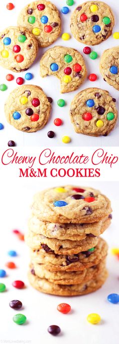 Chewy Chocolate Chip M&M Cookies