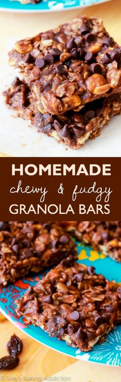 Chewy Fudge Granola Bars