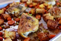 Chicken & Dressing Sheet Pan Supper