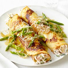 Chicken and Asparagus Crepes